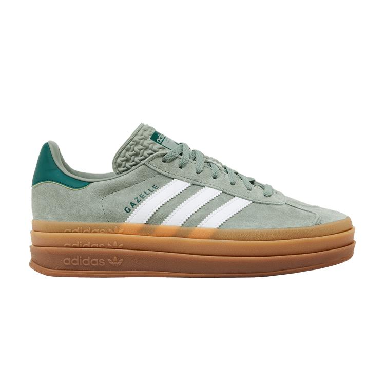 Women's Sneakers adidas Gazelle Bold Silver Green Gum (Womens) Silver Green/Cloud White/Collegiate Green