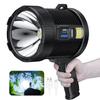 9000mah New XP70 Ultra-bright Rechargeable LED Flashlight Solar Searchlight Flashlight Portable Lighting Handheld Bracket Work Light Outdoor Camping