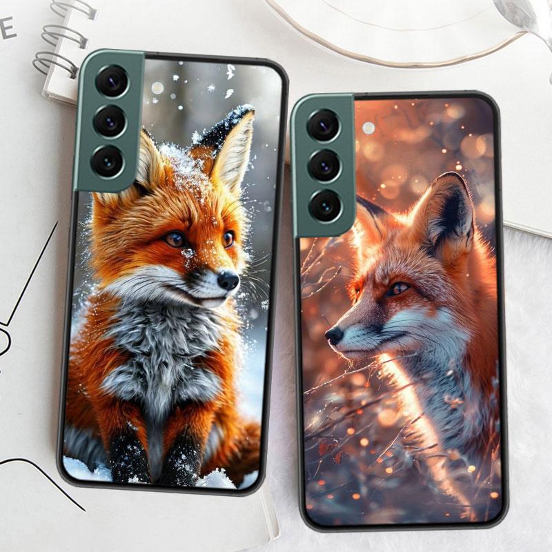 Чехол для телефона Красная Лиса Vulpes для Samsung Galaxy S22 S25 Ultra S21 S10 Plus S26 Edge S20 S23 S24 FE Чехол Силиконовый Мягкий ТПУ Прозрачный