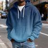 Мужская повседневная однотонная толстовка с капюшоном на молнии, повседневная футболка с длинным рукавом на молнии