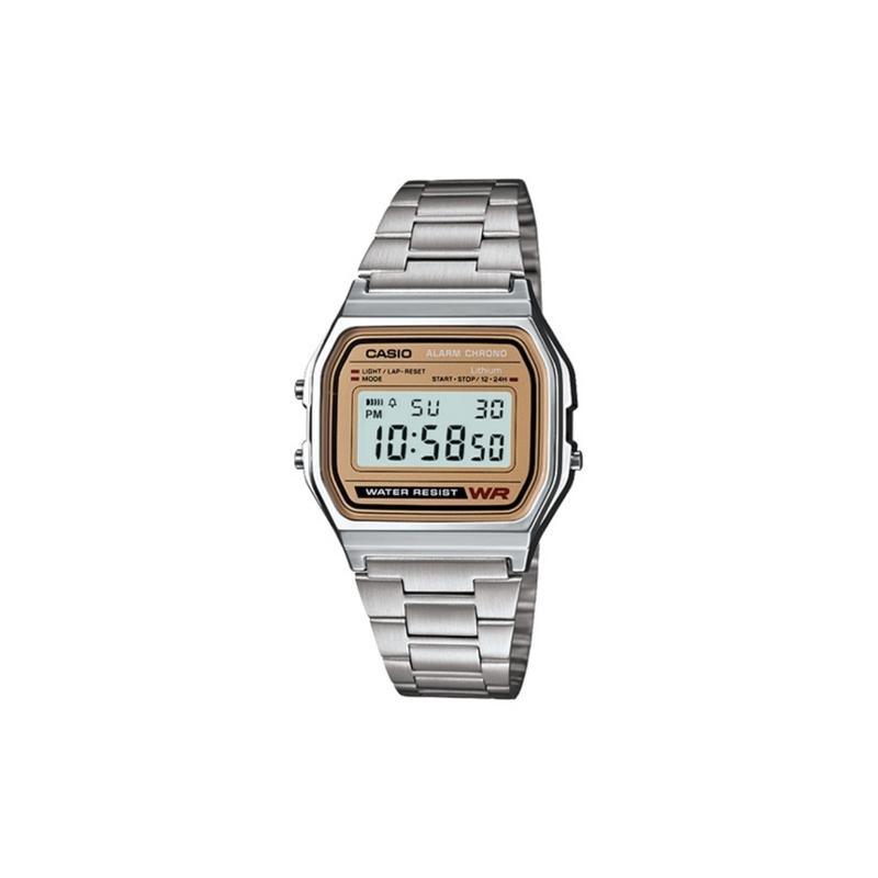 Casio Индивидуальные часы, модифицированная серия, зеркала разных цветов, корпус из серебристой смолы, ретро маленькие квадратные часы A158WEA-9 modif A158WEA-9