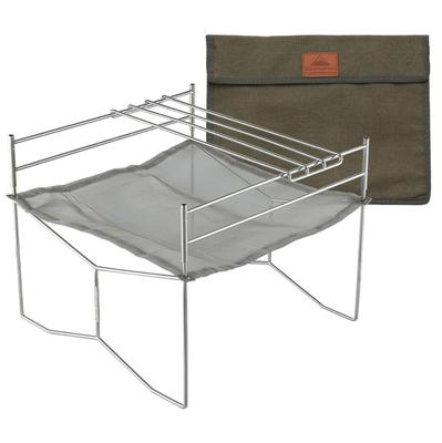 Подставка для костра CAMPING MOON Solo Grill, большая подставка для костра Solo типа A3, полностью из нержавеющей стали 304, сетчатый чехол из парусины в комплекте SOLO-303