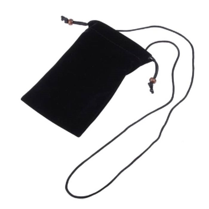 Pour UNIWA E1805 (2023) Étui Housse avec Boucle et Corde de Collier Tissu Flanelle Doux - Noir
