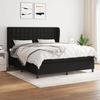 Maison Exclusive - Sommier À Lattes De Lit Avec Matelas Noir 160x200 Cm Tissu