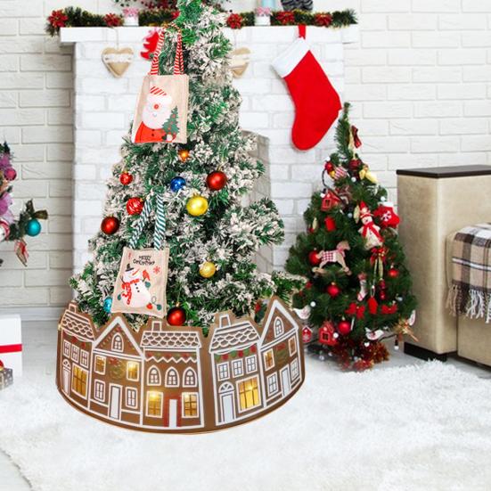 Светодиодный рождественский воротник-елка Yousheng, пряничный домик, юбка-воротник, рождественская юбка-карандаш для елки, подставка со светодиодной подсветкой