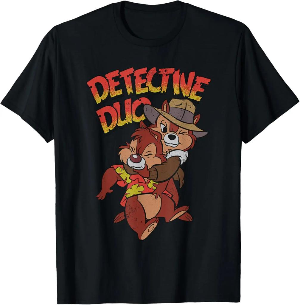 Hot Fashion Retro Chip N' Dale Rescue Rangers Detective Duo T-Shirt S-4XL Four Seasons Unisex