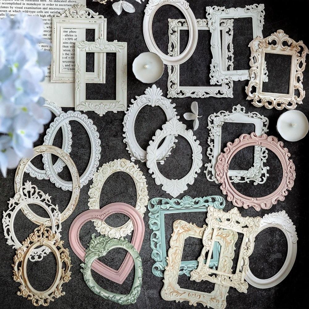 A Set Relievo Vintage Hollow Embossed Materials Frame Scrapbook Decoration Paper DIY Crafts