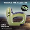Многофункциональный электрический степлер Прямые гвозди 10-14 мм/Кодовые гвозди 6-14 мм Двойного назначения Деревообрабатывающие гвоздезабивные пистолеты