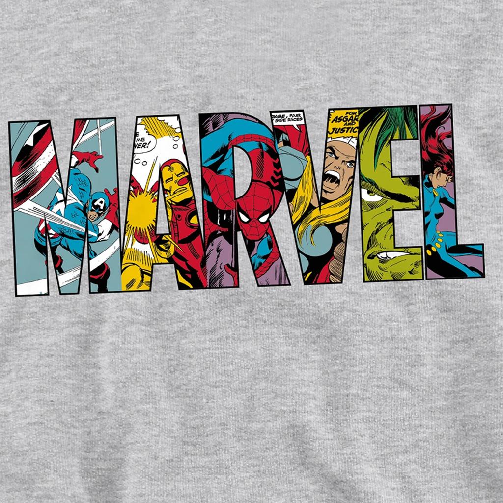 Marvel Childrens/Kids Characters Logo Pullover Hoodie