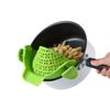 Universal Silicone Clip-on Pan Pot Strainer Anti-spill Pasta Pot Strainer Food Grade Rice Fruit Colander Strainer Kitchen Items