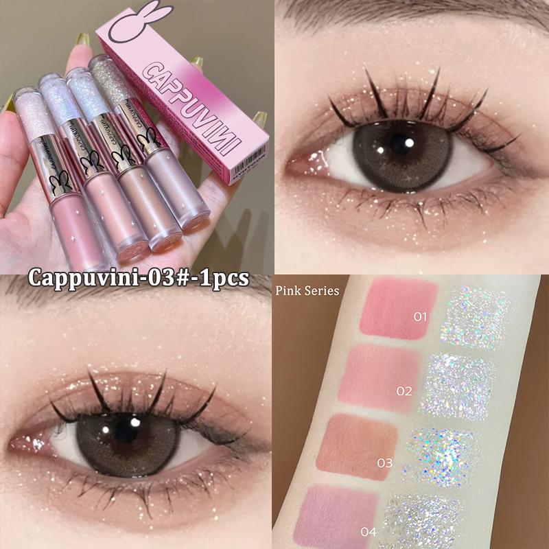 Жидкие тени для век Cool Black Series, перламутровая подводка для глаз, блестящие блестки, ручка шелкопряда, подсветка косметики для глаз, блестящий макияж