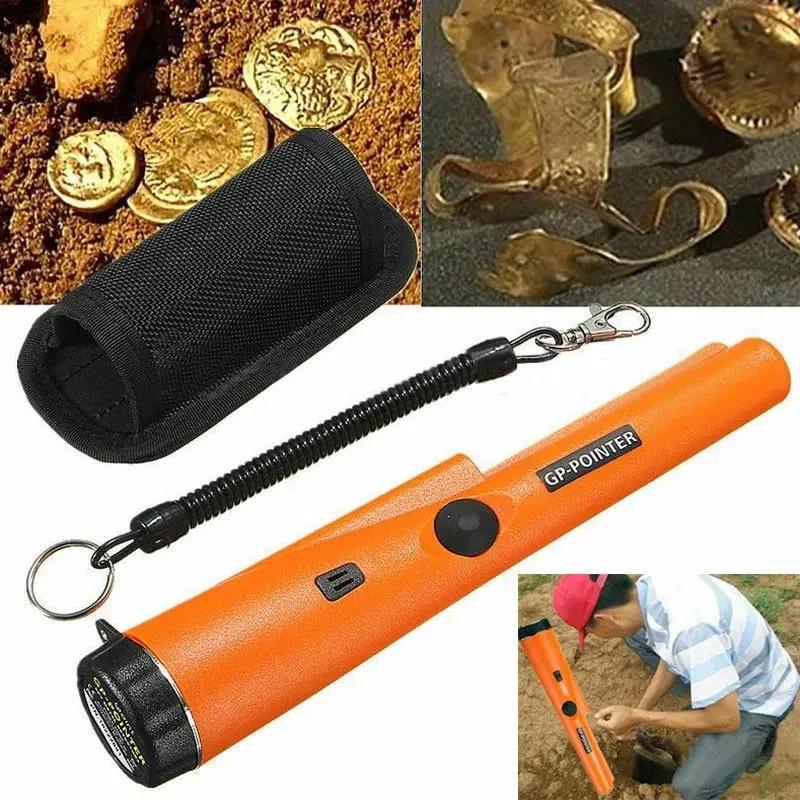 Handheld Metal Detector Pinpointer with Precise Positioning - Orange, Green, Black for Security Inspections