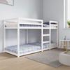 VidaXL Bunk Bed Bed Frame Slat Base Bed for Children Bedroom Furniture Interior White 80x200 Cm 821650