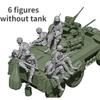 Сборный модельный набор смоляной фигурки в масштабе 1/16 История Хобби Миниатюра Американский Солдат Набор из 6 человек (исключая танки) Сборный неокрашенный