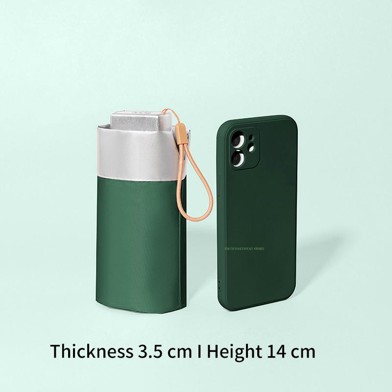 Mini Windproof UV Protection Umbrella, 6 Ribs, 5 Folding, Portable, Travel, Rain Women, Women, Pocket, Kids, UPF Gift, 14cm