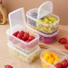 10 шт. прямоугольный контейнер для хранения продуктов, безопасная коробка для хранения в холодильнике, герметичный контейнер для продуктов с одной крышкой, легко моется, универсальный органайзер для холодильника