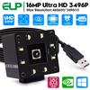 ELP 16MP Night Vision Webcam with Wide Compact 4K USB Camera for White LED UVC USB Mini Video Camera Laptop PC USB Camera for and Industrial Use