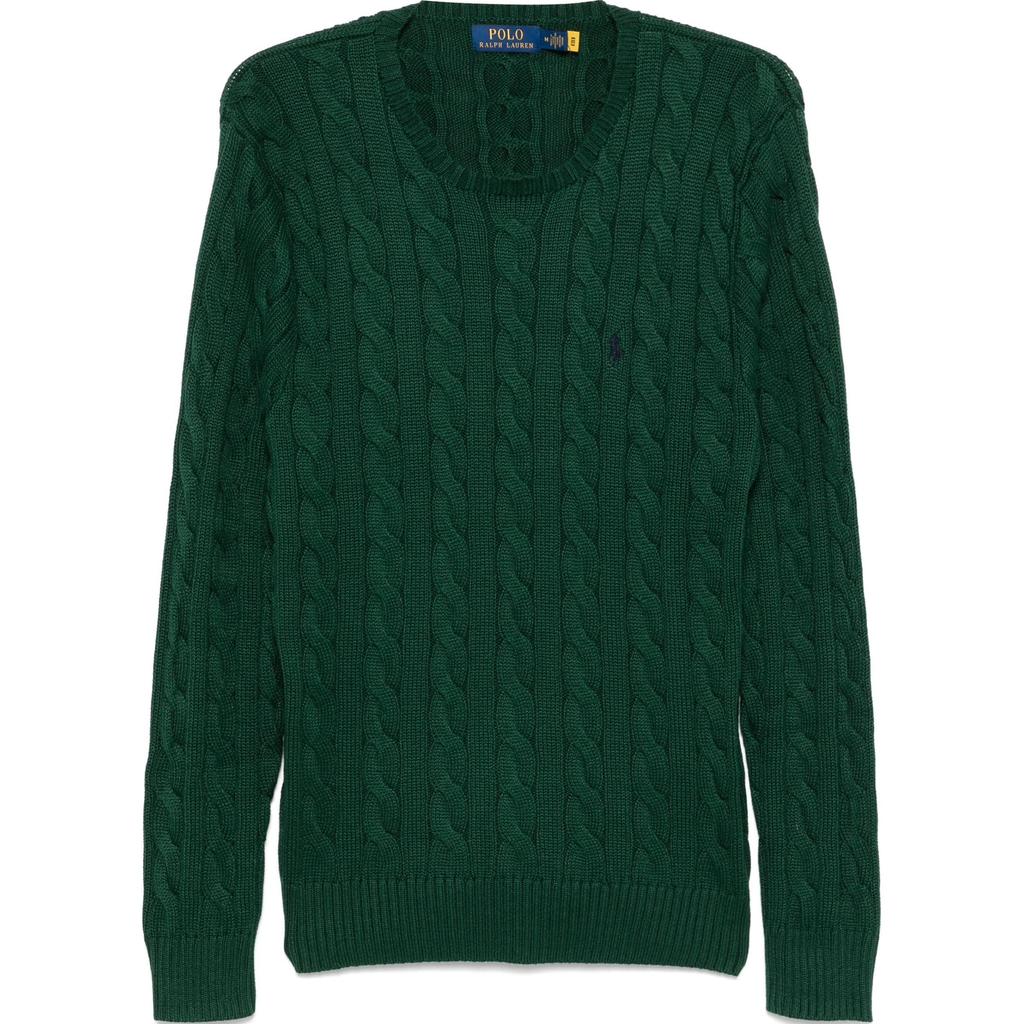 Polo Ralph Lauren Solid Color Crew Neck Long Sleeve Sweater Men Sweater Green 710775885-509