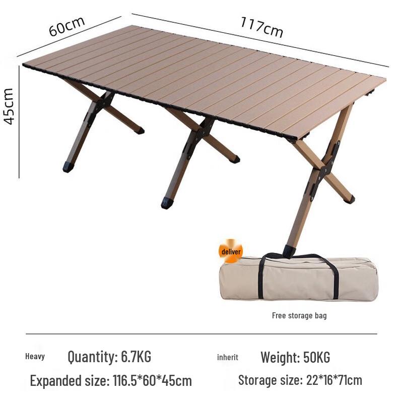 Aluminum Alloy Roll-Up Camping Table