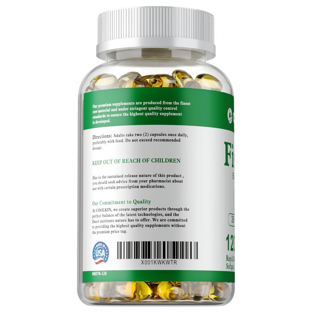 Premium deep-sea fish oil Omega-3 capsules, scientifically formulated with EPA and DHA, support heart and joint health.