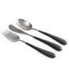 Cutipol Alice Black Set Simple and Stylish Cutlery Set (Silver) 3-piece