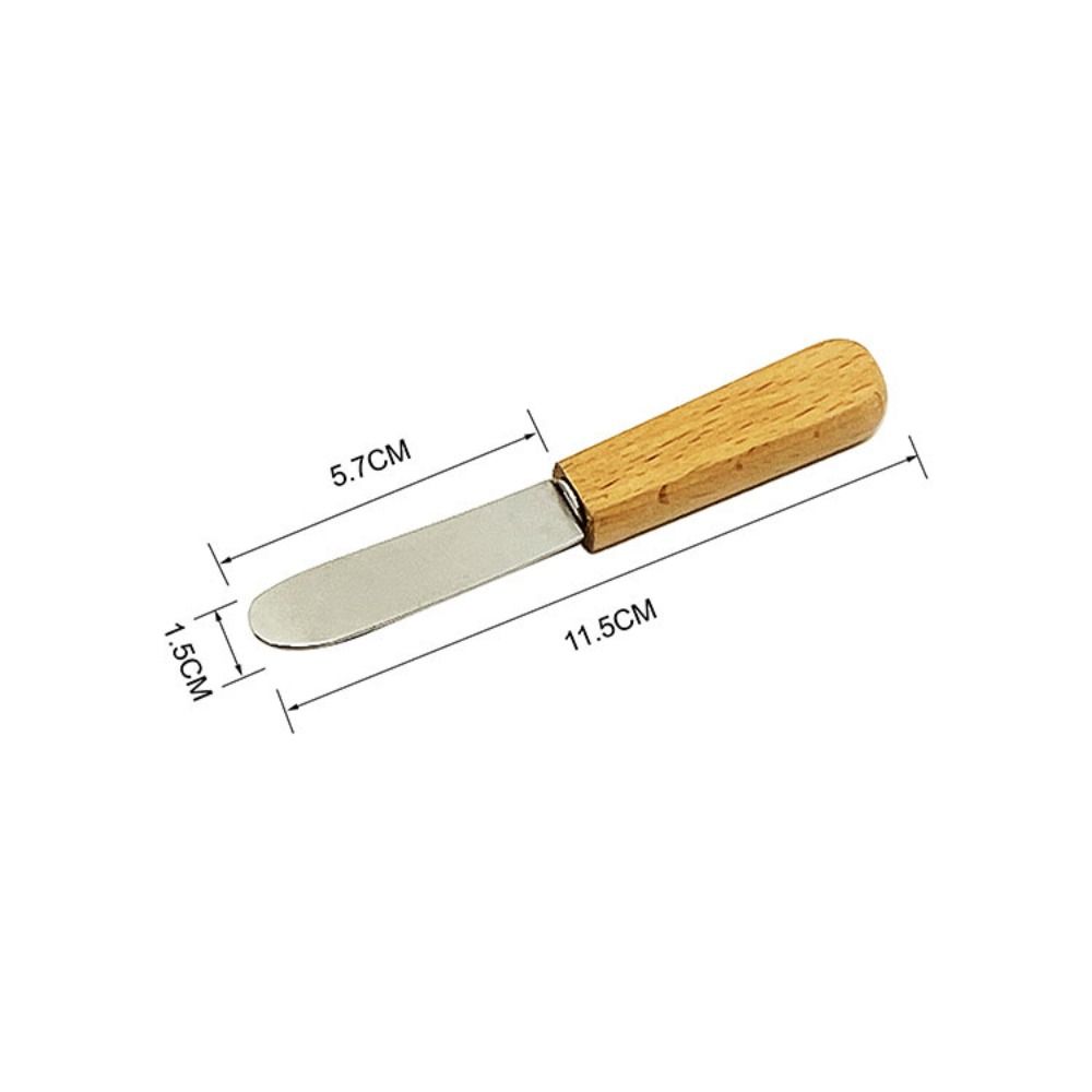 Mini Size Butter Knife Wood Handle Butter Spatula Multifunctional Jam Spreader Bread