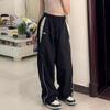 Retro Casual Wide-leg Trousers, Thin Straight Loose Sports Pants