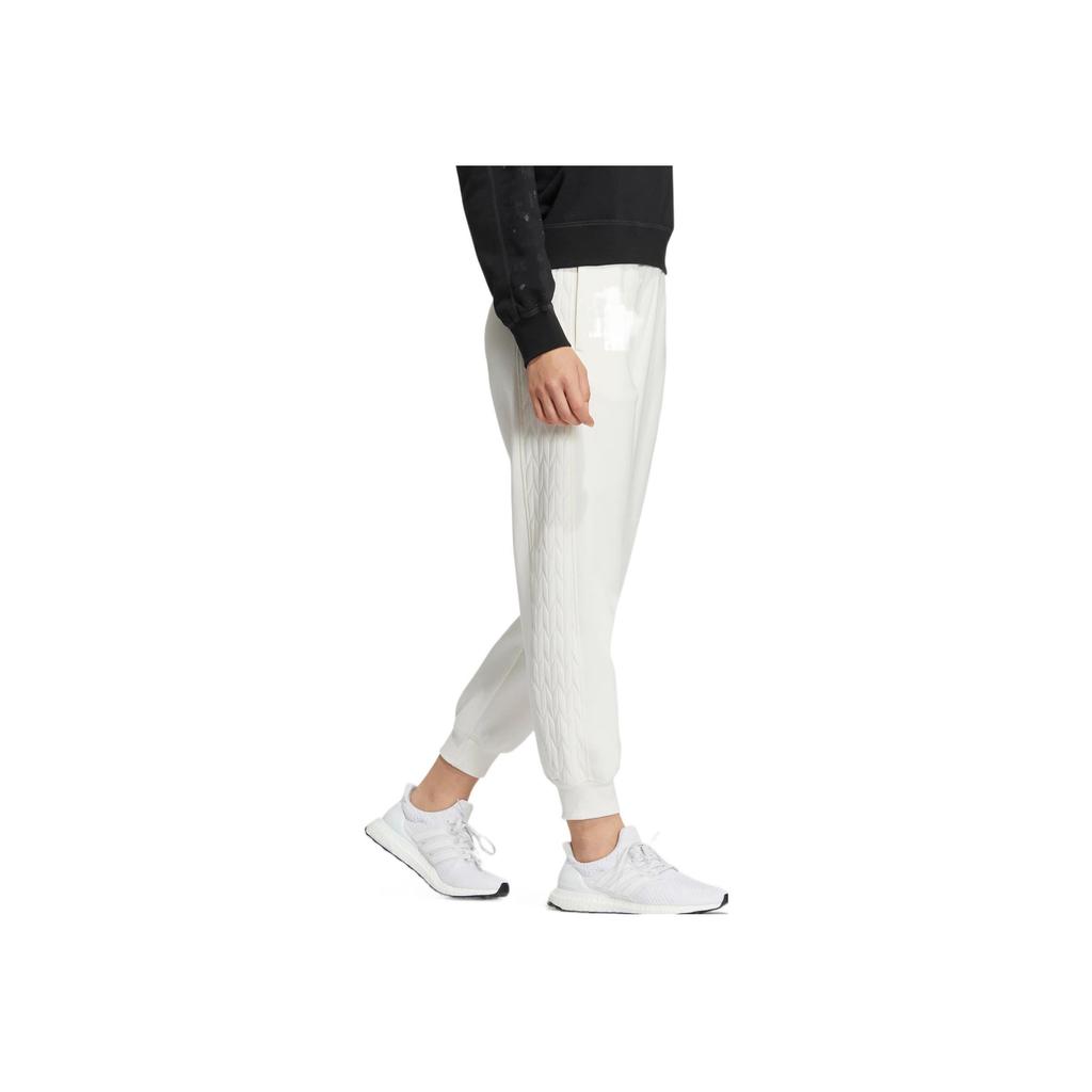 Adidas T1 Logo Print Solid Joggers Women Bottoms White HM7113