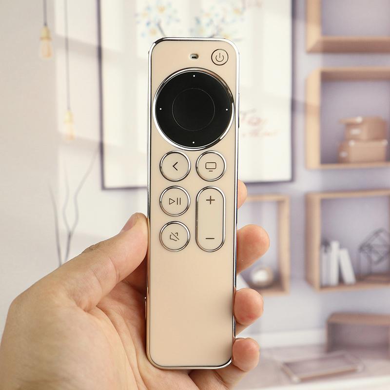 Чехол Tpu Silver Edge, совместимый с пультом дистанционного управления Apple TV 4K/Hd, предотвращает появление царапин, защищает от падений, прозрачный защитный чехол