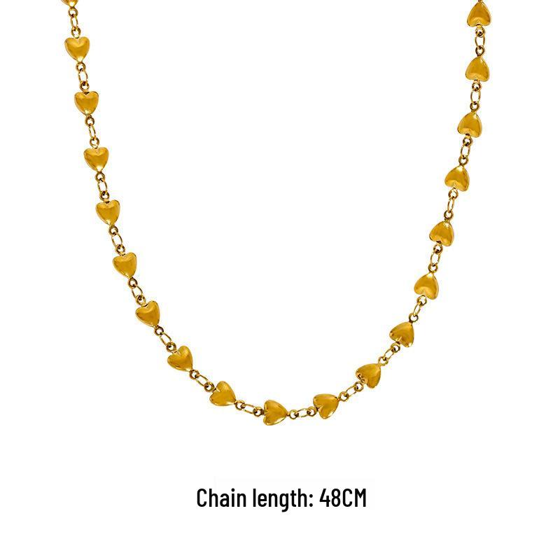 Европейское и американское ожерелье с подвеской в виде разноцветного мармеладного мишки в форме сердца с золотым покрытием для мужчин и женщин: Корейский горячий стиль