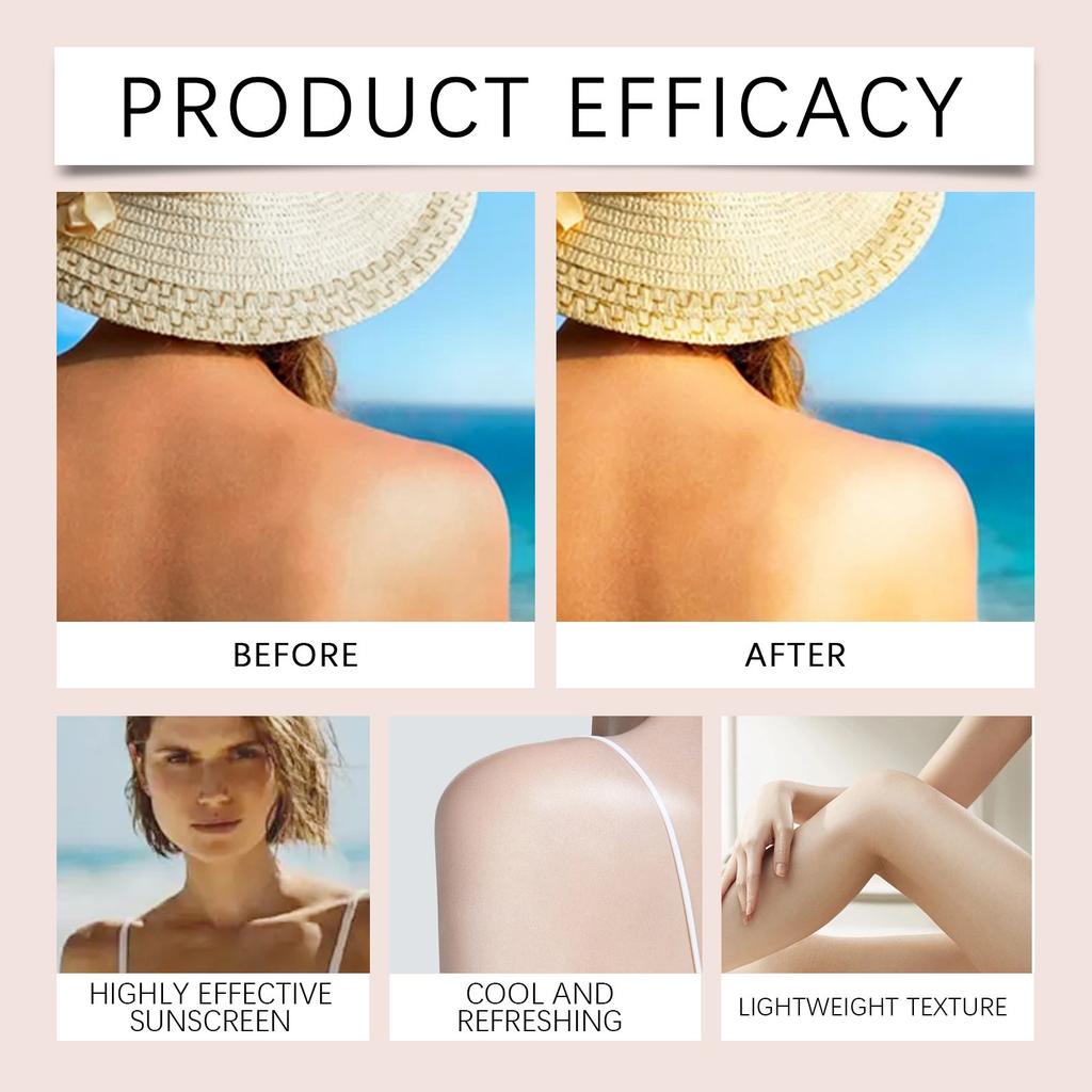 Солнцезащитный гель для тела, легкий солнцезащитный гель-блеск, освежающий и увлажняющий, уменьшает выработку меланина, 100 г(1шт)