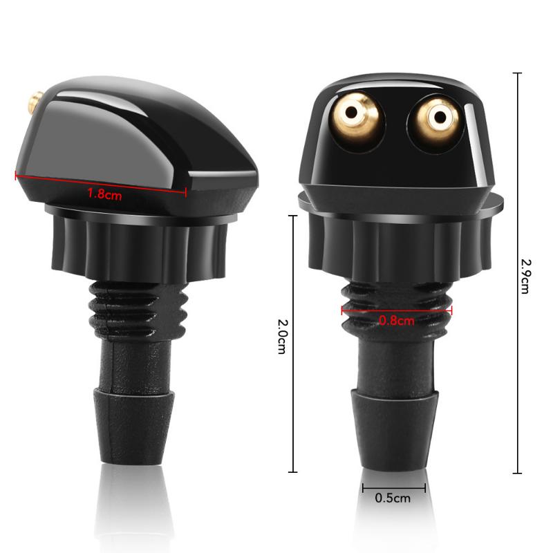 2 шт. Автомобильная форсунка для стеклоочистителя, универсальная форсунка для омывателя лобового стекла, распылитель воды для Honda Mazda Hyundai, автомобильные аксессуары