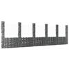 VidaXL U-Shaped Gabion Basket with 6 Posts Garden Barrier Fence Basket Wall Decoration Exterior Iron 151293