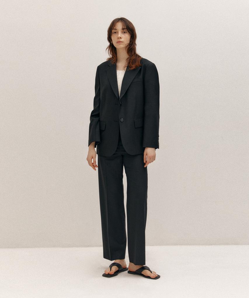 AVA MOLLI Classic Semi Wide Slacks (Black)