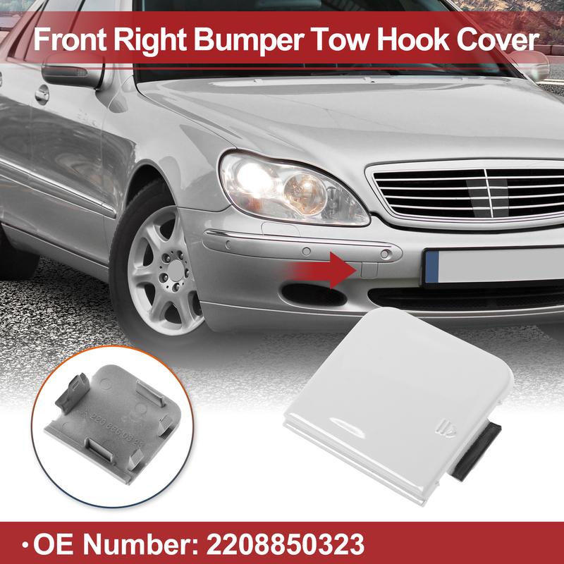 X Autohaux Car Tow Hook Cover Cap for MercedesBenz S-Class W220 98-02 No.2208850323 White