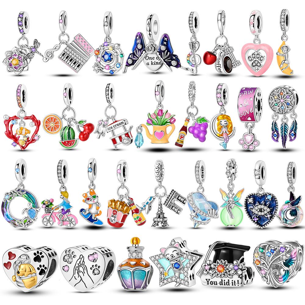 Шармы-черепахи Подвеска «Эйфелева башня» Подходят для оригинальных браслетов Mula Медные шармы-бусины для женщин Подарок своими руками