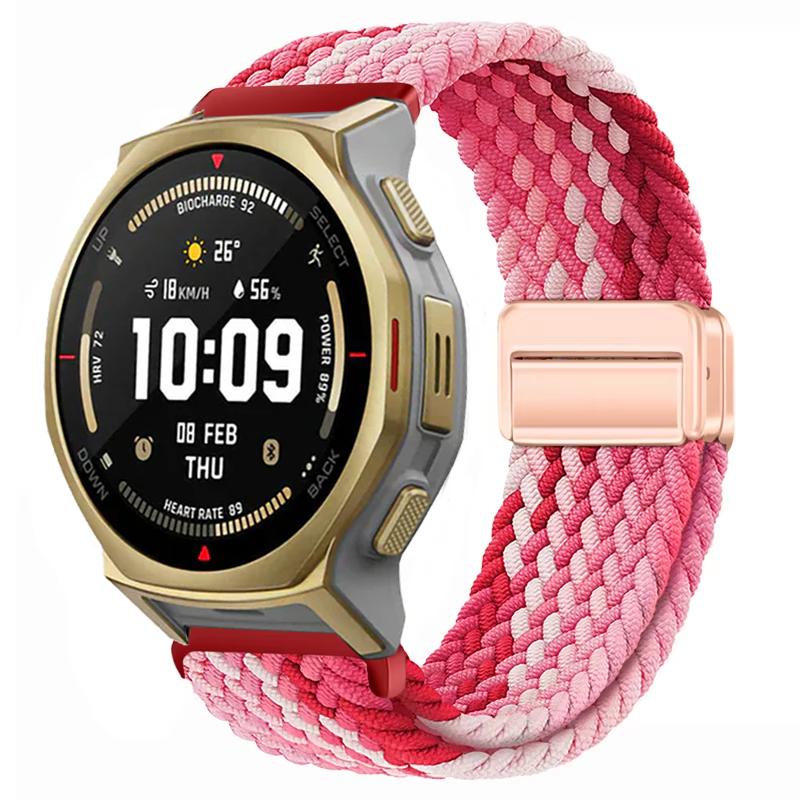 Нейлоновый ремешок 20/22 мм для Amazfit Helio/T-Rex3 Pro 48/44 мм с магнитной застежкой, ремешок для Amazfit Active 2/2 Square/Balance 2