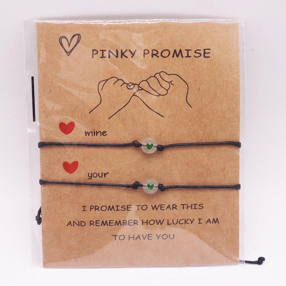 2pcs/Set Adjustable Couple Bracelet Hand Braided Wristband New Promise Bracelet  Anniversary Gift