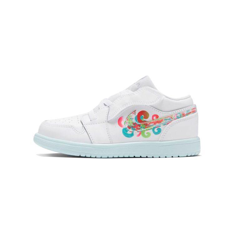 Jordan Air Jordan 1 Slip Resistant Abrasion Resistant Balance Low top Basketball Toddler Shoes White Infant And Toddler CI3436-184