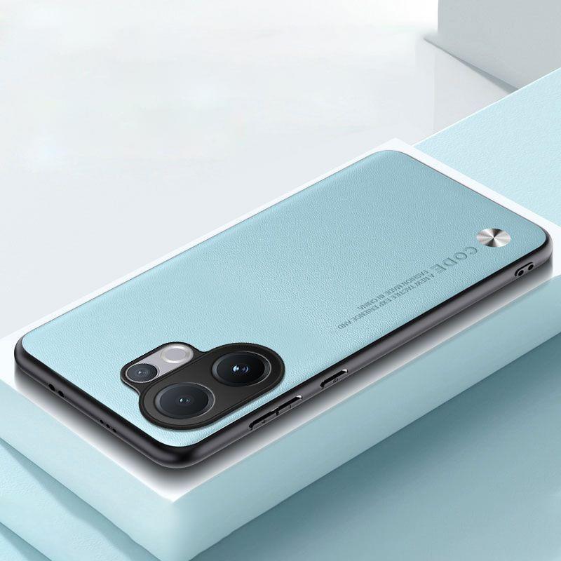 Чехол из ПУ кожи для Vivo V60 5G Задняя крышка Силиконовый Полная защита камеры Чехол для телефона для Vivo V2511 V 60 VivoV60 Матовый Capa