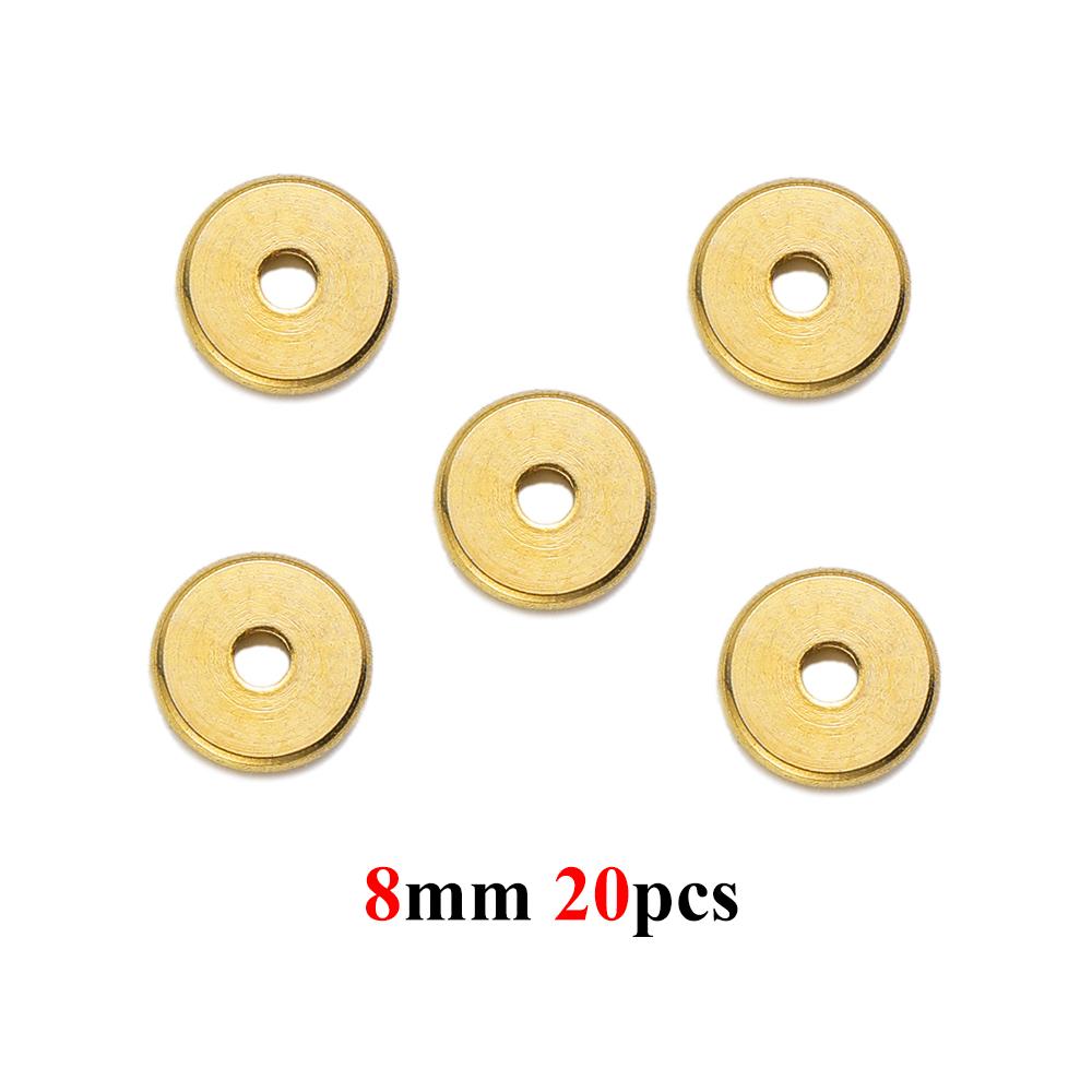 20/50Pcs 4mm 5mm 6mm 8mm Stainless Steel Round Flat Spacer Beads Loose Beads for DIY Bracelet Necklaces Jewelry Making Supplies