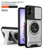 Чехол для Samsung Galaxy A07 со шторкой для камеры, бронированная крышка для телефона Sumsung A07 A 07 GalaxyA07 4G, с магнитной подставкой-кольцом, Funda