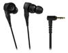 Проводные наушники-вкладыши Audio-Technica ATH-CKS1100X, Глубокий звук, Сплошной черный, Бас, Совместимы с высоким разрешением, Бас,