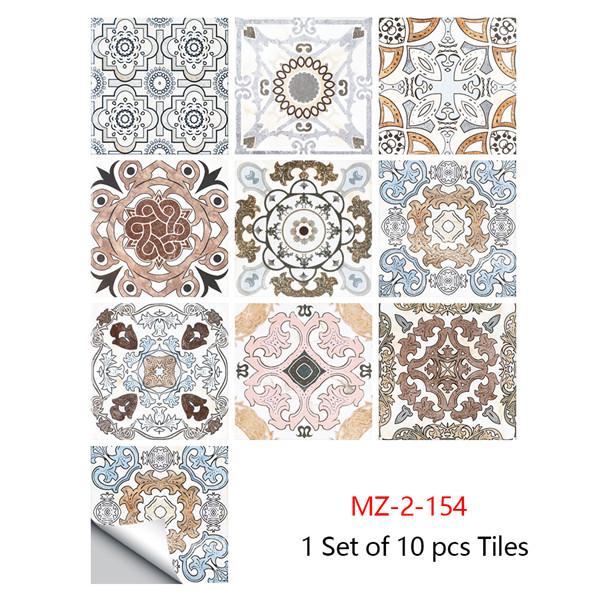 10x10/15x15/20x20/30x30cm PVC Flower Tile Tiles Decals Waterproof Wall Sticker Bathroom Sticker Kitchen Decoration