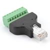 8P8C Ethernet RG-45 Male To Terminal 8 Pin Digital Adapter Connector Conversion 