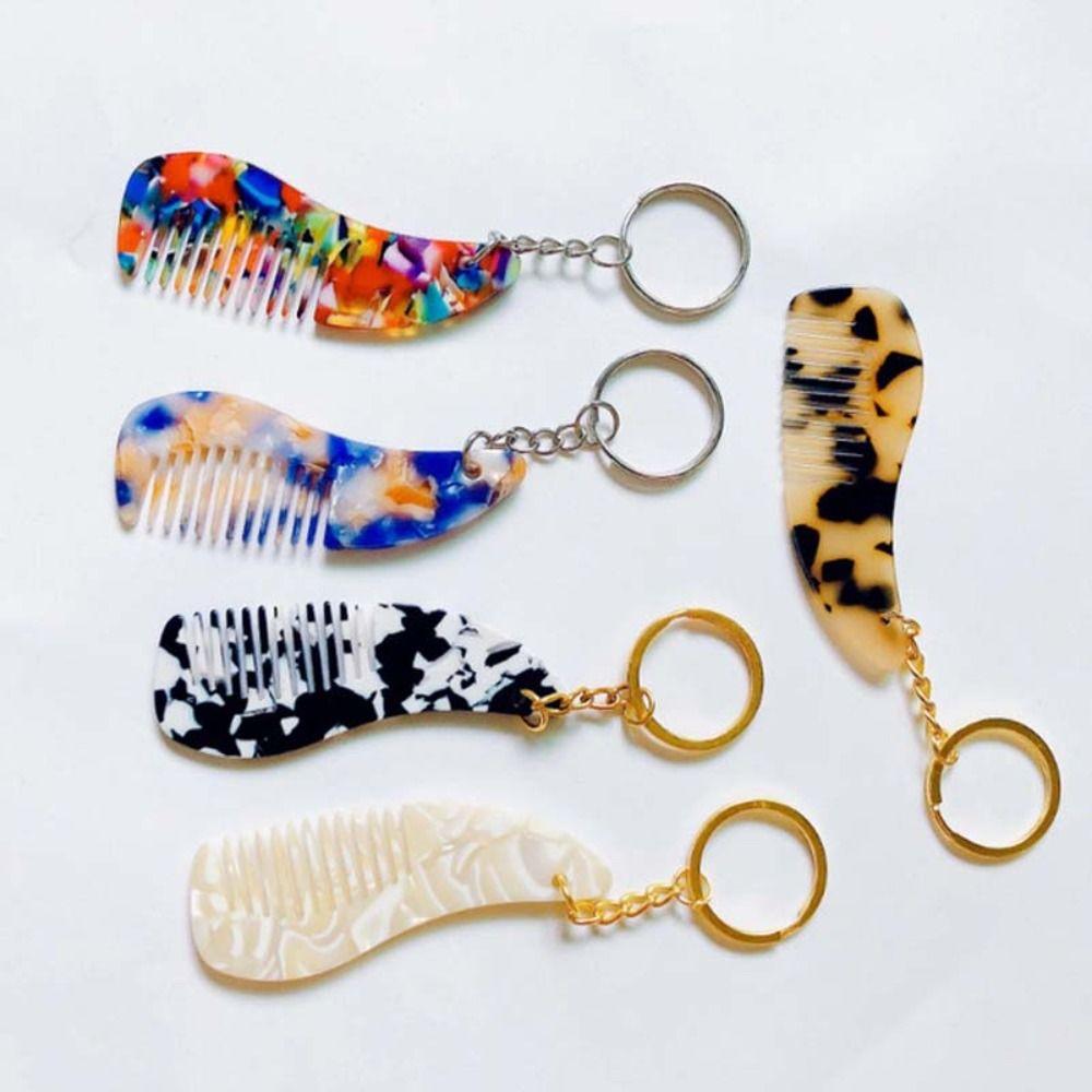 Hair Brush Mini Combs Portable Keyring Mini Combs Travel Hair Comb Keychain Men Women