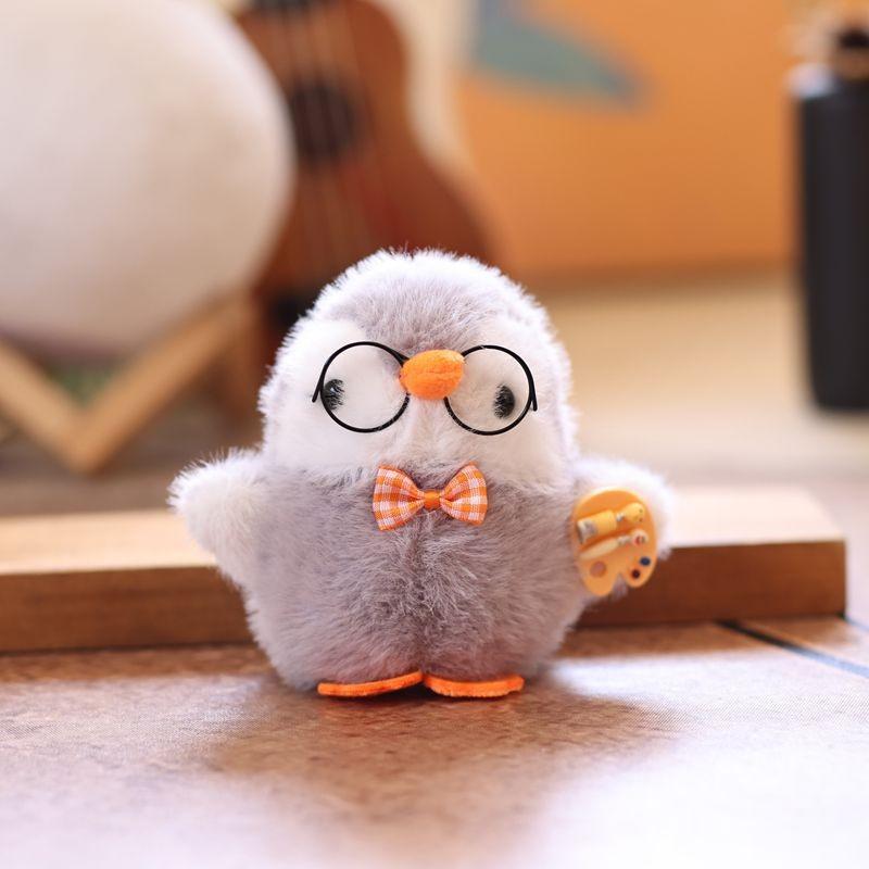 Penguin Cartoon Cute Pendant Plush Keychain Material Bag Charm Doll Accessories