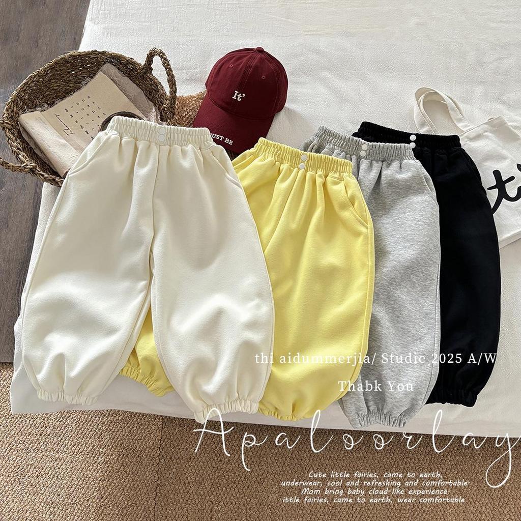 Children's Spring/Autumn Sporty Sweatpants - Unisex, Loose Fit, Versatile and Stylish Korean Baby Trousers