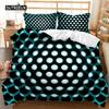 Honeycomb Hole Duvet Cover Set, Geometric Print Twin Bedding Set, Stereoscopic Dense Hole Warmly Queen Size Qulit Cover