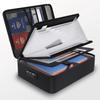 YULUQ Fireproof & Water-Resistant Document Bag with Lock (A4 Accordion, Black)